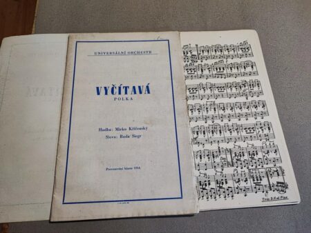 Noty, Vyčítavá polka, M. Křičenský, R. Siegr, J 23 2474 56, rok neuved