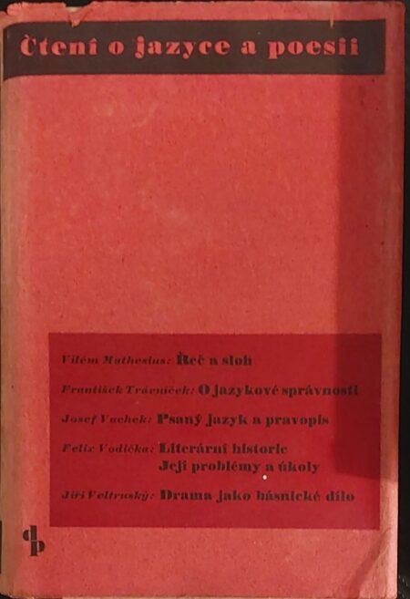 Čtení o jazyce a poesii. sv. 1
