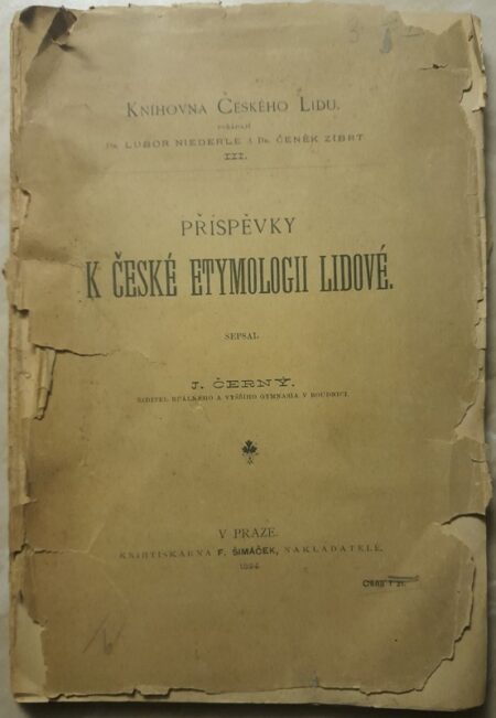 Příspěvky k české etymologii lidové