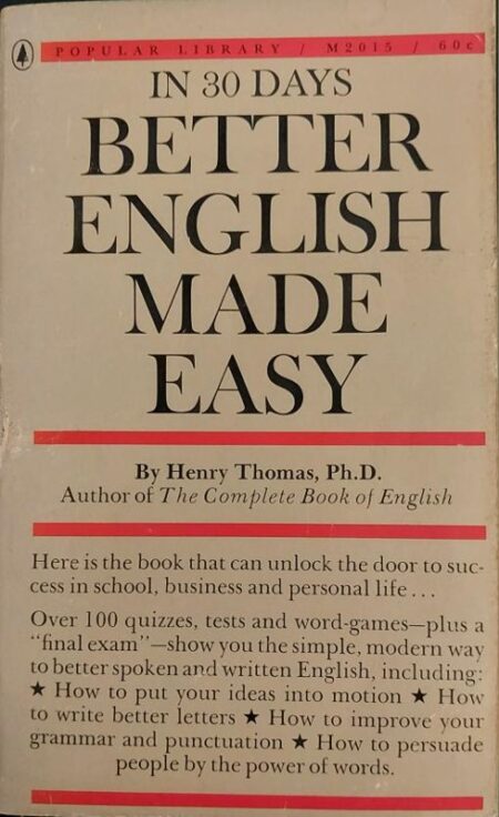 In 30 Days, Better English Made Easy
