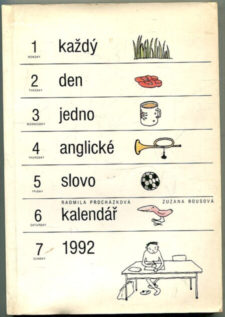 Každý den jedno anglické slovo / Every day one English word - kalendář 1992