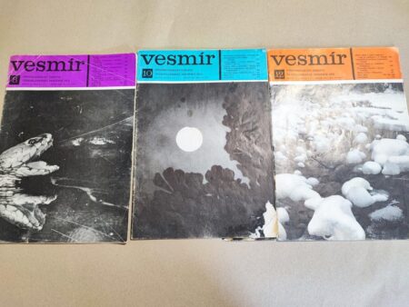 Časopis Vesmír, 3 čísla, 1974/8, 1975/10, 1975/12